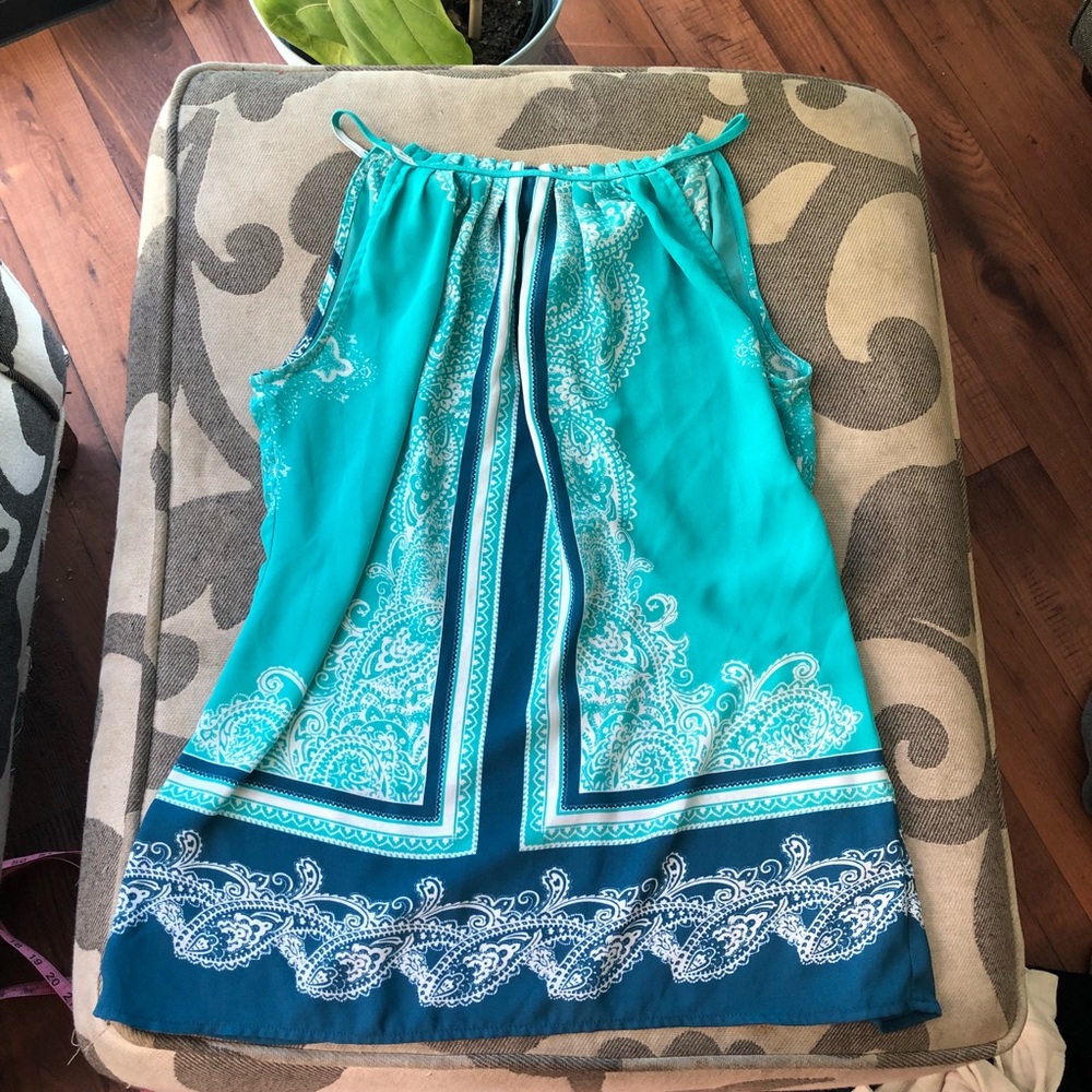 Blue printed blouse